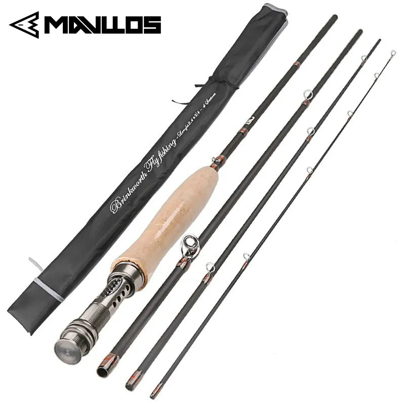 Mavllos 8FT 2.4M/9FT 2.7M Carbon Fiber Fly Fishing Rod 3/4 5/6 Cork Ha