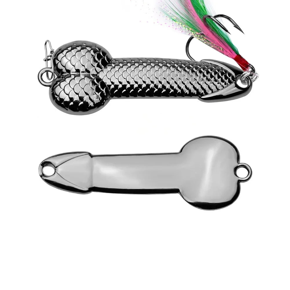 Metal Penis Lure with Spoon, Glitter Vibrating Hard Artificial Bait wi –  ADNFishing